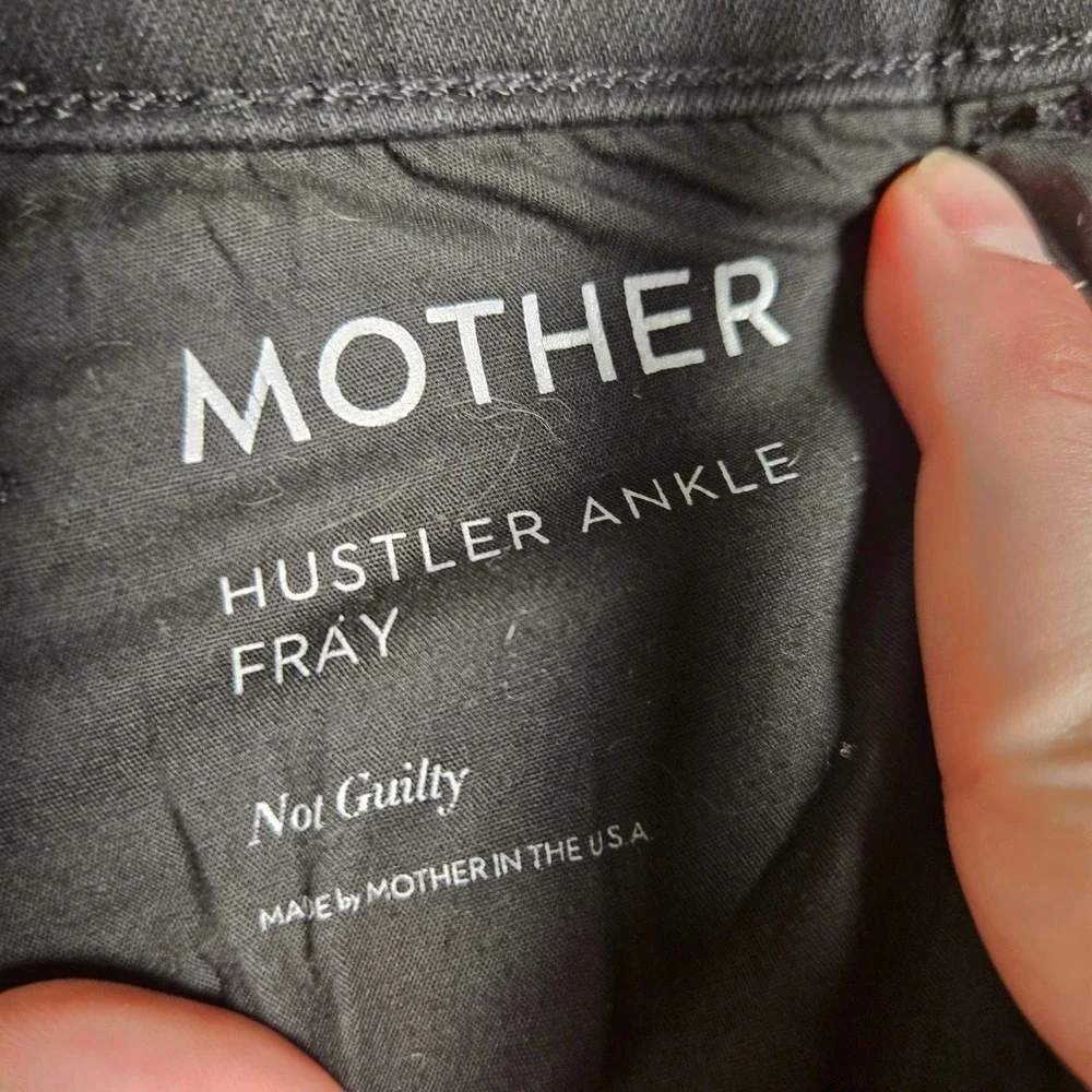 Mother Hustler Ankle Fray Flared Jeans 29x28 Not Guilty Black High Rise Boho